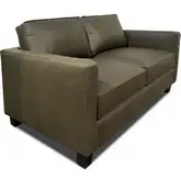4040 Loveseat in Olive Top Grain Leather